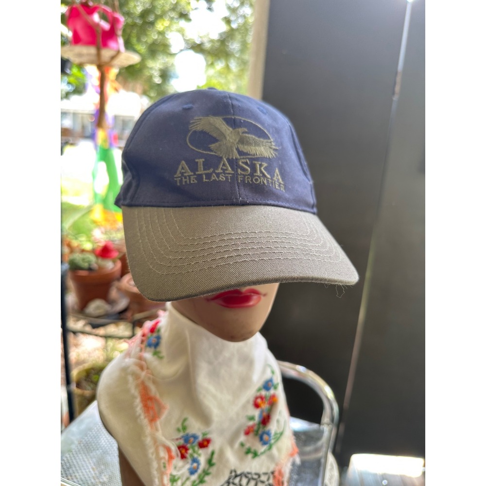 Impact Merchandise Alaska The Last Frontier Navy Blue Olive Green Baseball Hat